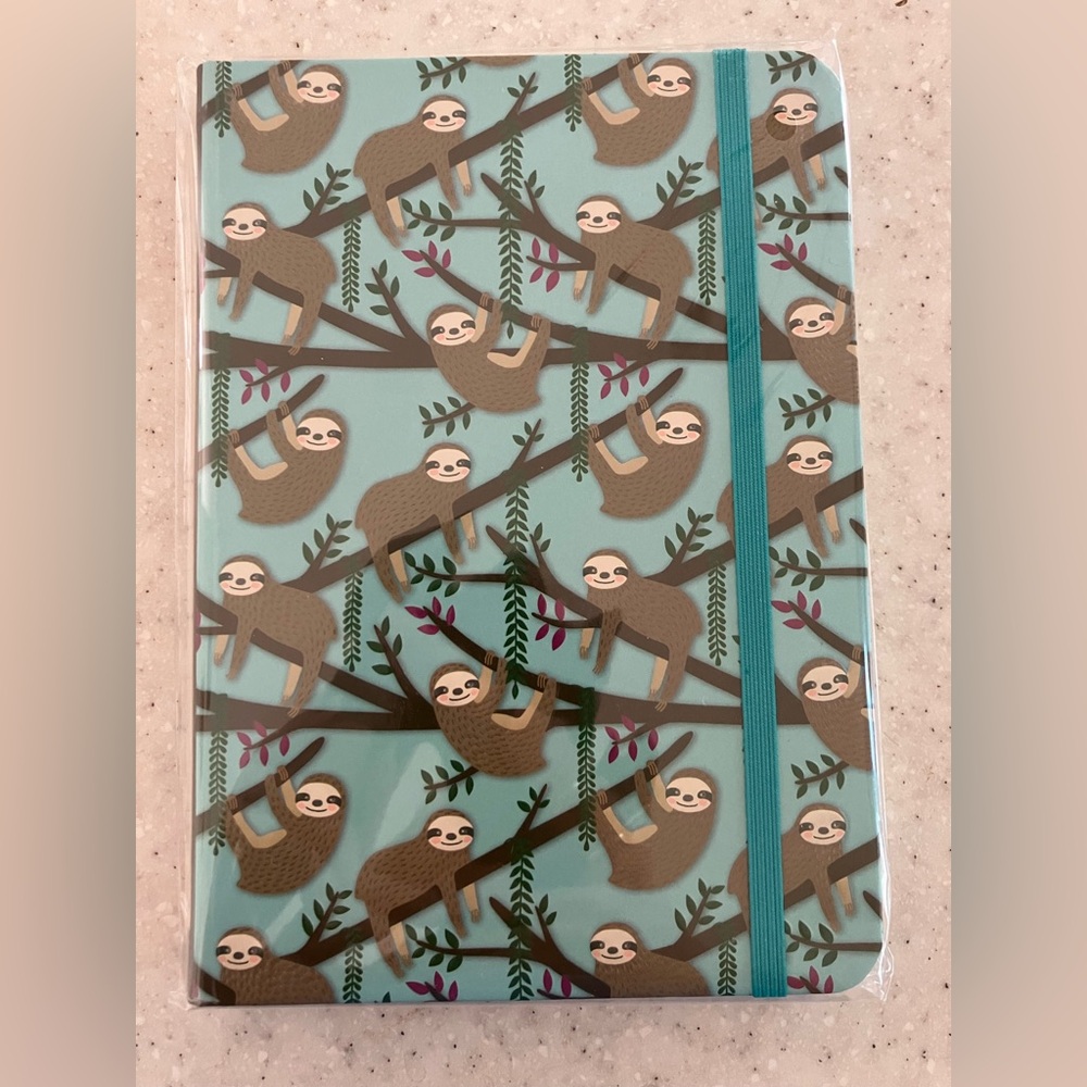 SEALED Sloths in Trees 160 Lined Page Hardcover Notebook - Embossed Art